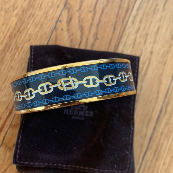 Hermes Gold Plated Bangle Bracelet - Picture 2 of 4